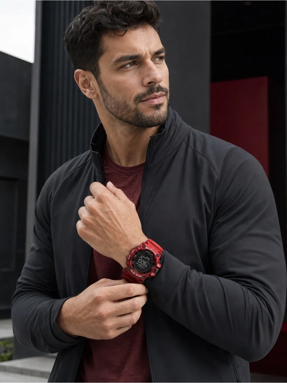 Activa x Invicta 50mm Red Digital Unisex Watch ACW8082-032 NIB
